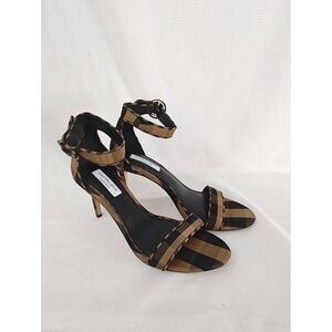 Antonio Melani X Courtney Grow Sam Plaid Open Toe Ankle Strap Dress Heels 9.5